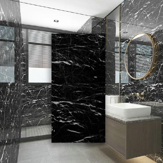 Marble Sheet Sticker | Black & White | 60 x 200 cm Size: 60 x 200 cm